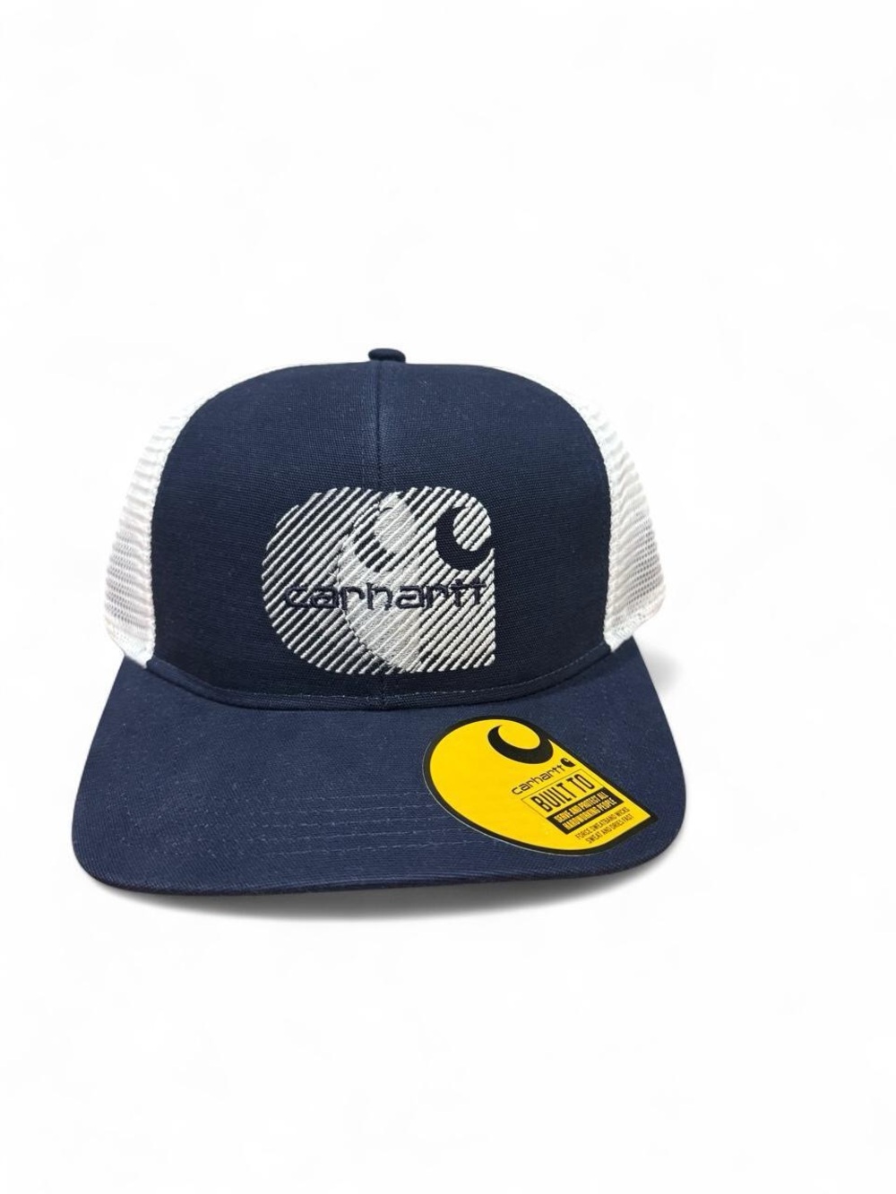 Carhartt Kids Navy and White Mesh Logo Trucker Cap